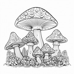 magic mushrooms in forest psychedelic