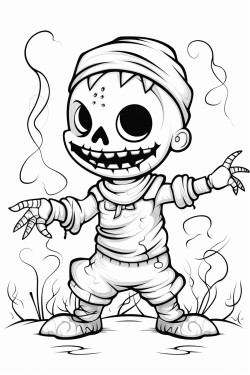 cute halloween mummy dancing