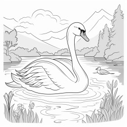 a swan on a lake