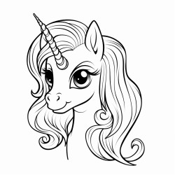 a cute horseunicorn