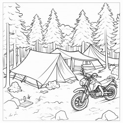 camping in michigan with dirt bike track