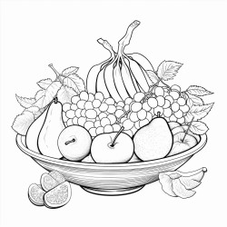 a bowl of all kinds of different fruits bananas strawberries pears grapes kiwi apples oranges etc