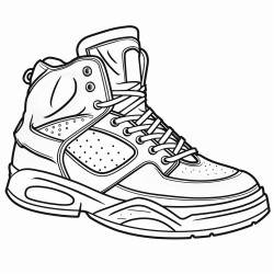 a vintagestyle leather basketball shoe with a cracked sole