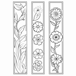 coloring page border for bookmarkers