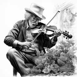 man playing the violin