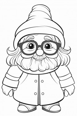 a cute dwarf grandma wears glasses c