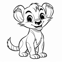 cute baby tasmanian tiger dodo and smiled on