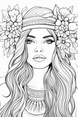 boho girl fashion model