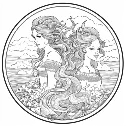 mermaids on a beach