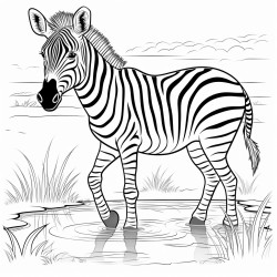 un zebre qui court dans la savane