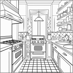 art deco kitchen