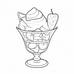 sorbet in a glass cup