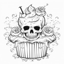 skull cupcakes