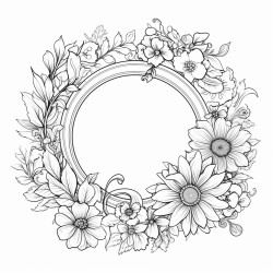 the word to in a floral frame