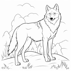 wolf standing