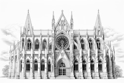 gothic cathedral with stained glass windows