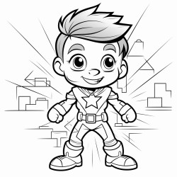 super hero kid in school