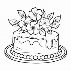 flower shaped cake decorative with flowers placed on top