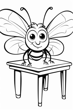 fly sitting on a table