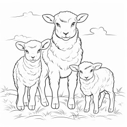 family cubs of sheep