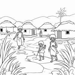 african native village