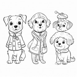 dog dressed up in costumes for different seasons and holidays