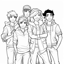 prompt friend group of 7 people what are 6 boys aged 17 and 18 and 1 girl aged 15