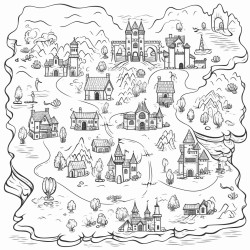 mapa miasta z domami i ulicami