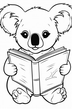 koala reading book