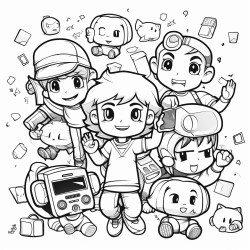 game junkie written out with emote characters