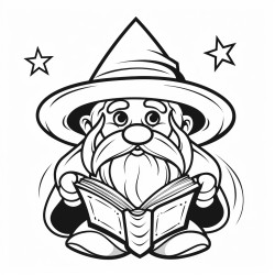 wizard reading cute