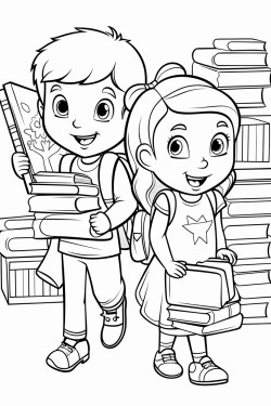 back to school coloring page