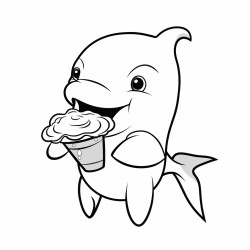 dolphin with ice cream