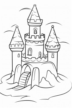sand castles at the beach