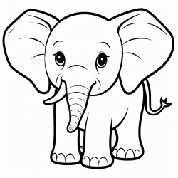 a cute miniature elephant