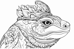 cat in a big frog hat