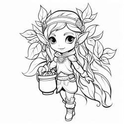 a elf girl who is earth themed
