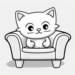 un chat sur un canap