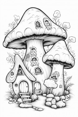 mushroom gnome house