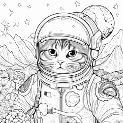 weltraumkatze auf dem mars von maus gejagt und mit kse beworfen wird
