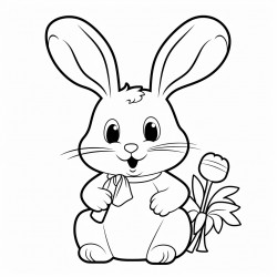 bunny with a big carrot