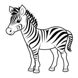 create a cute zebra