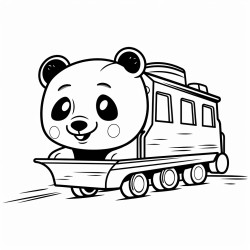 a train with pandas