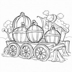 a fairground with bales of hay