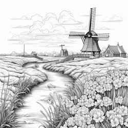 flower field in amsterdam