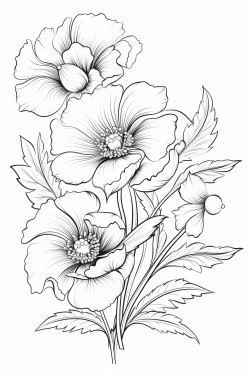 flower coloring book