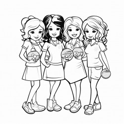 4 girls bestfriends bowling