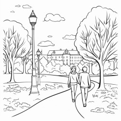 people walking in park