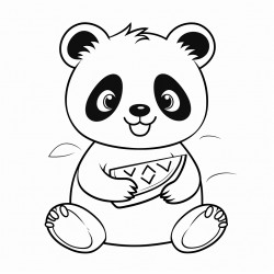 panda eating a watermelon