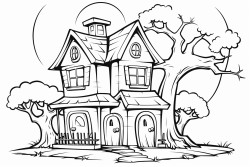 spooky halloween house